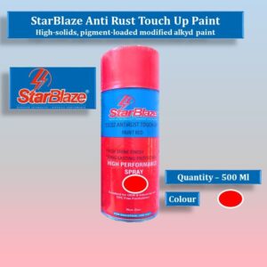 StarBlaze 11C02 Anti Rust Touch Up Paint – Red Color – 500 ml (Pack of 2) | High-Temperature & Corrosion Resistant | Quick Drying Industrial Spray for Metal, Furniture, Machinery & More